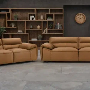 Buxton Sofa + Loveseat (Orange)