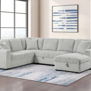 Devonshire grey sectional sofa with chaise