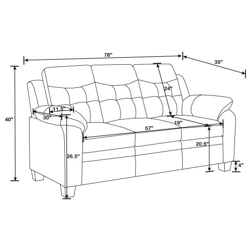 Finley Sofa Dimension Diagram